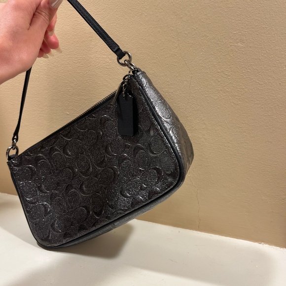 Gunmetal Coach Purse - Picture 4 of 6